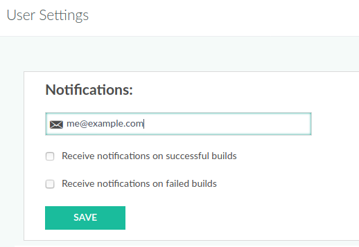 Email notifications for pipeline builds