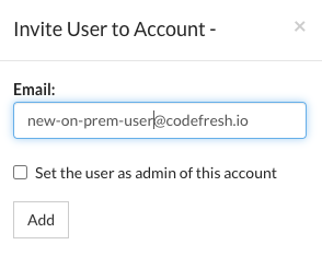 Sending the invite to the user