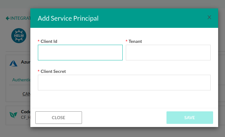 Azure Service Service Principal details