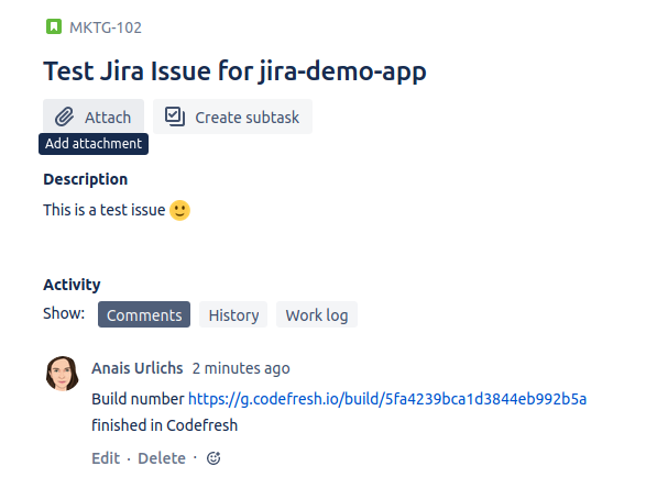 Comment in Jira