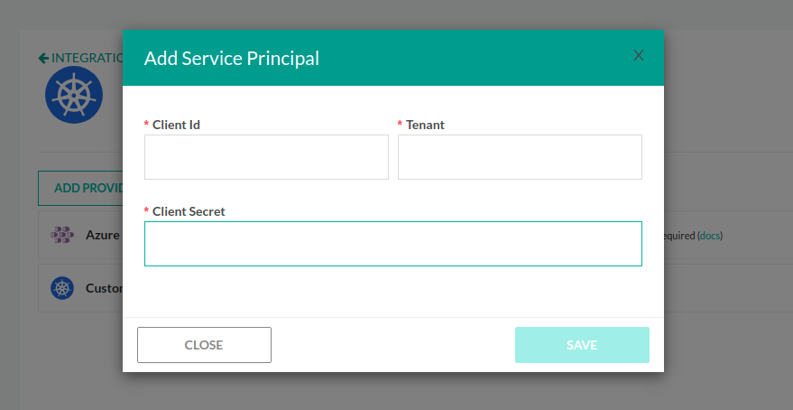 Azure Service principal details
