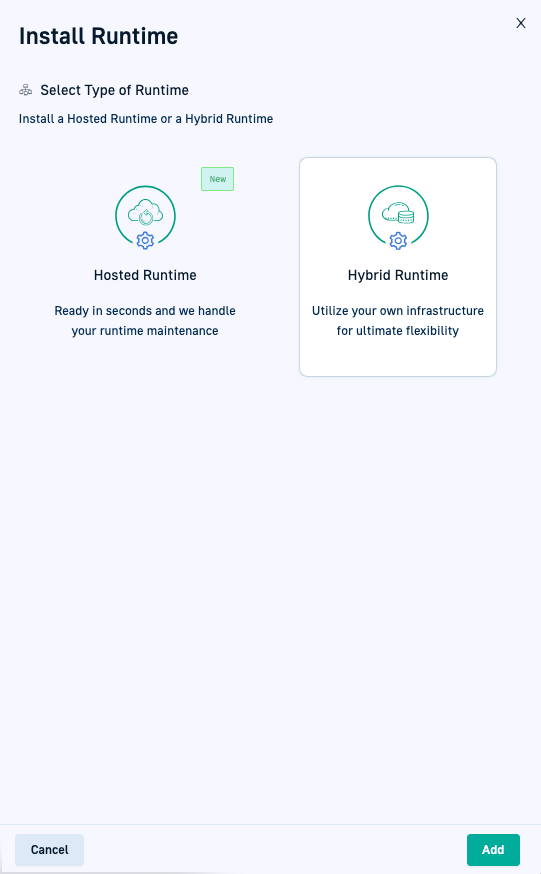Select Hybrid GitOps Runtime for installation