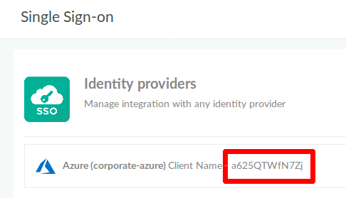 Example of Codefresh-generated Client Name for Azure