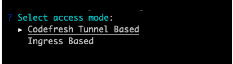 Access mode in CLI Wizard