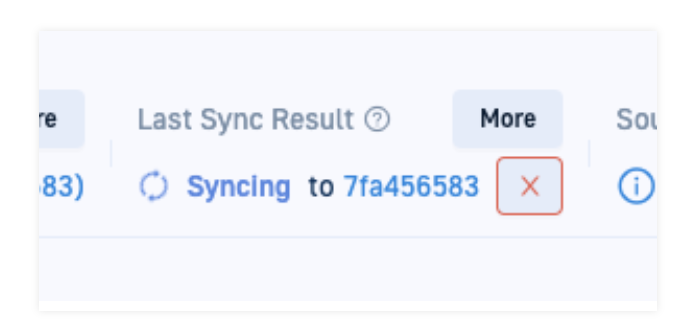 Terminate sync option in Application Header