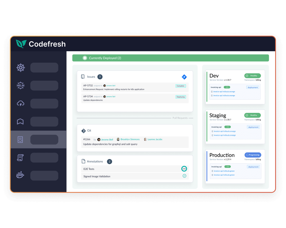 Codefresh UI