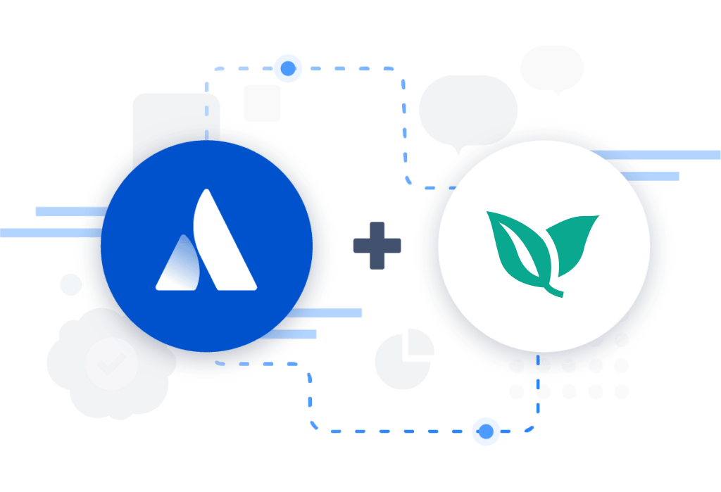 Codefresh and Atlassian logo with a dotted line running between them