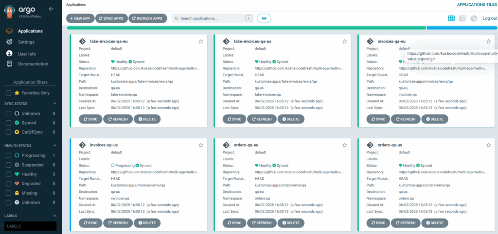 Apps with Kustomize